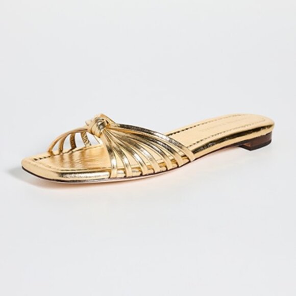 Loeffler Randall Izzie Leather Knot Flat Sandals Size 6 - Picture 3 of 6